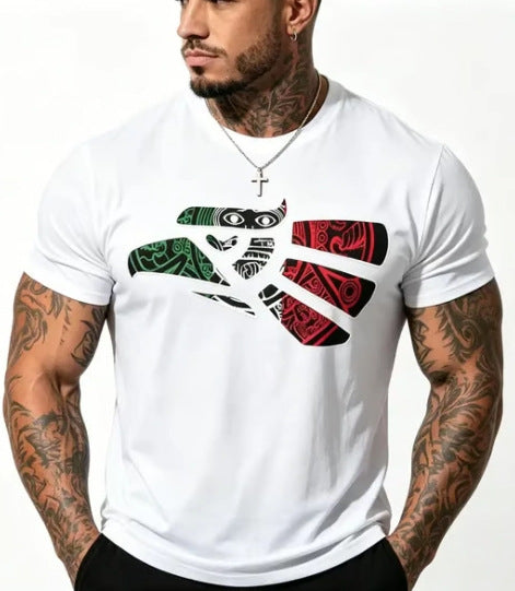 Wild Power Eagle Graphic Crew Neck T-Shirt