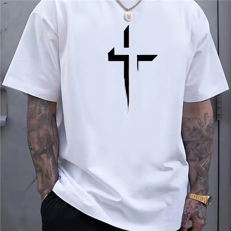 Print Sports Comfort Crew Neck Short Sleeve T-Shirt