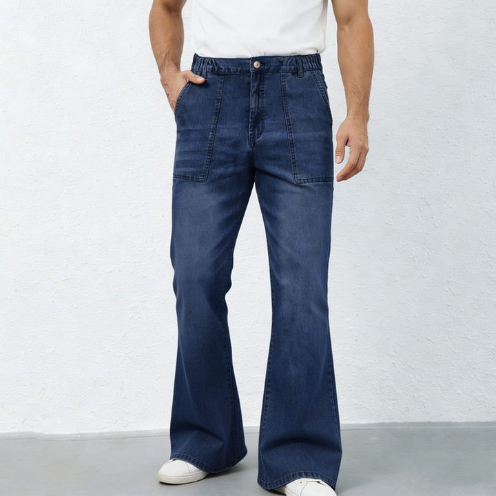 Vintage loose-fit high-waisted slight-flare jeans