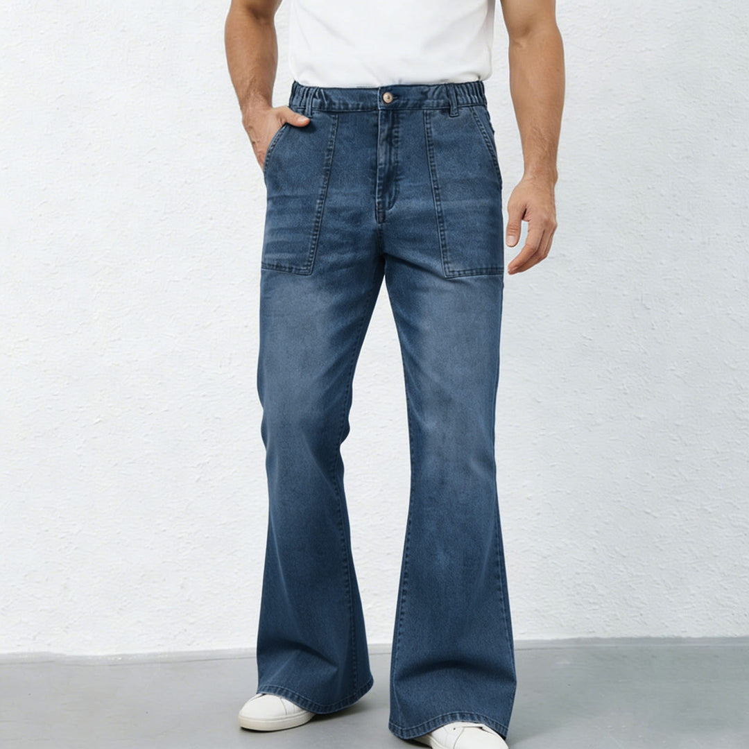Vintage loose-fit high-waisted slight-flare jeans
