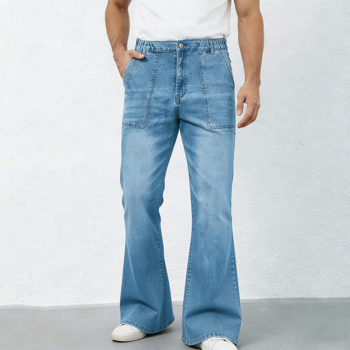 Vintage loose-fit high-waisted slight-flare jeans