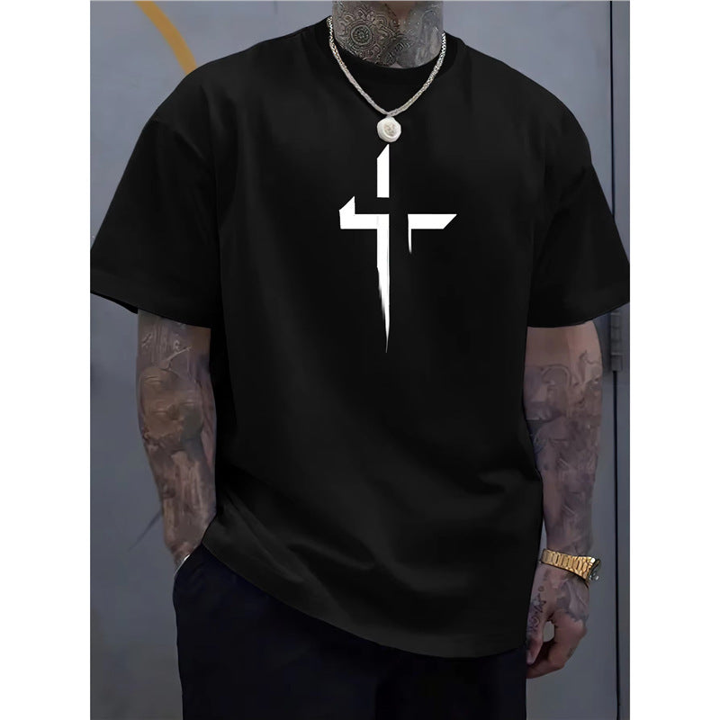 Print Sports Comfort Crew Neck Short Sleeve T-Shirt