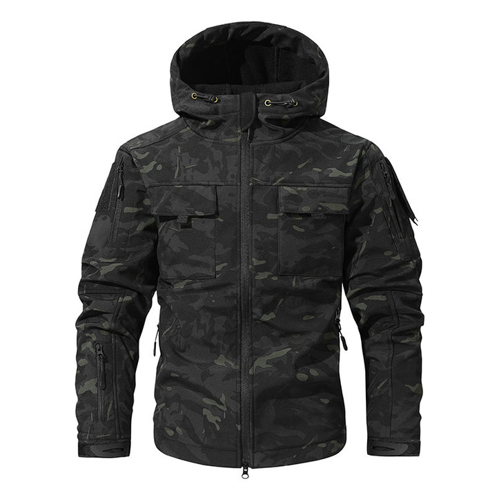 Men Camo Hooded Tactical Jacket
