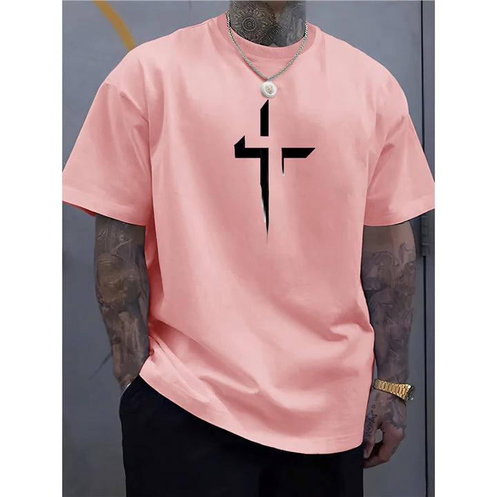 Print Sports Comfort Crew Neck Short Sleeve T-Shirt