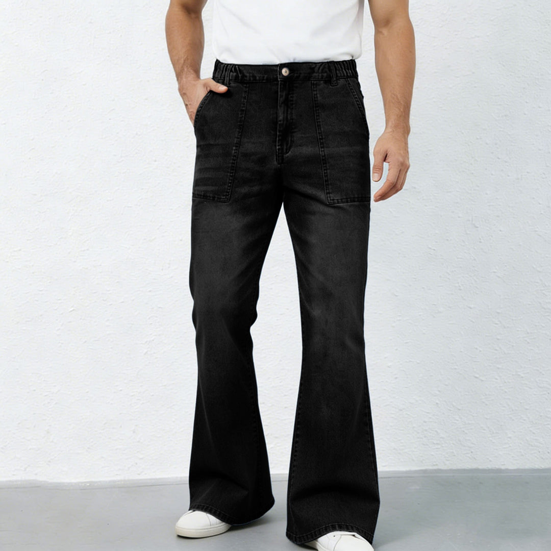 Vintage loose-fit high-waisted slight-flare jeans
