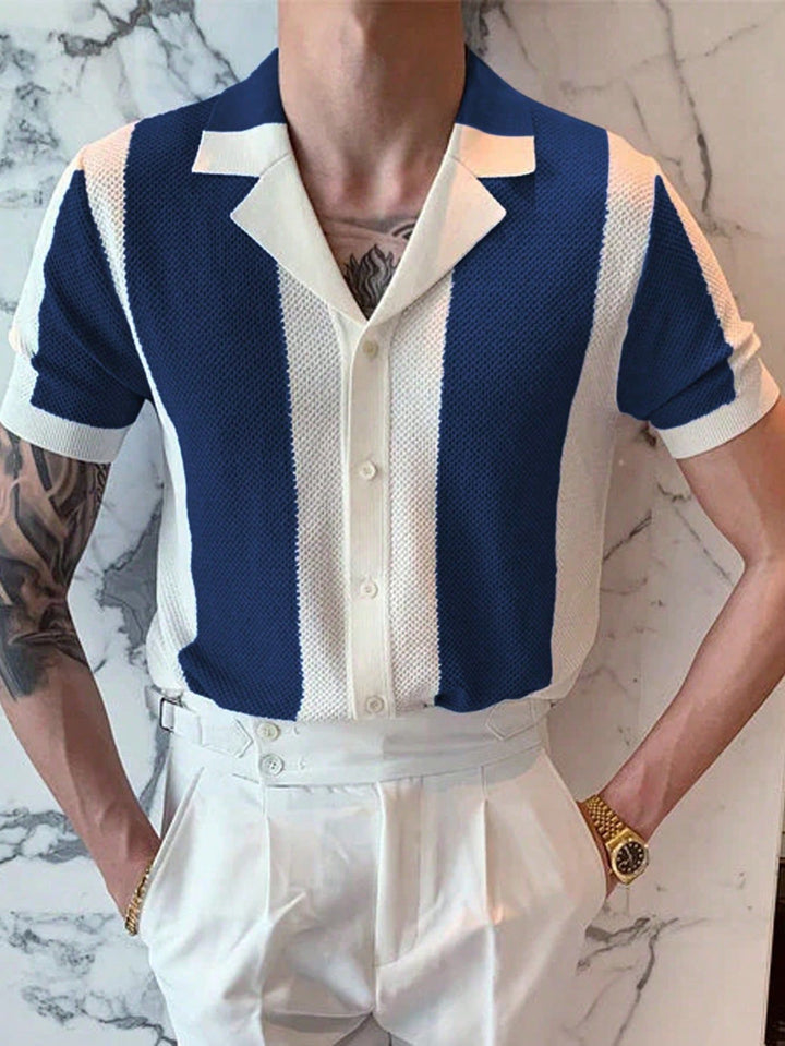 striped collared shirt