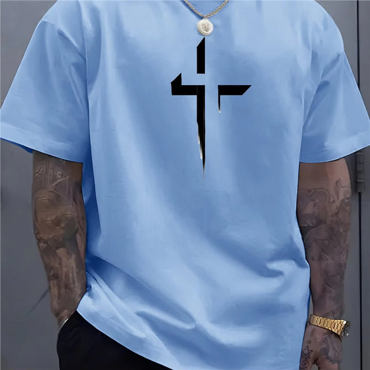 Print Sports Comfort Crew Neck Short Sleeve T-Shirt