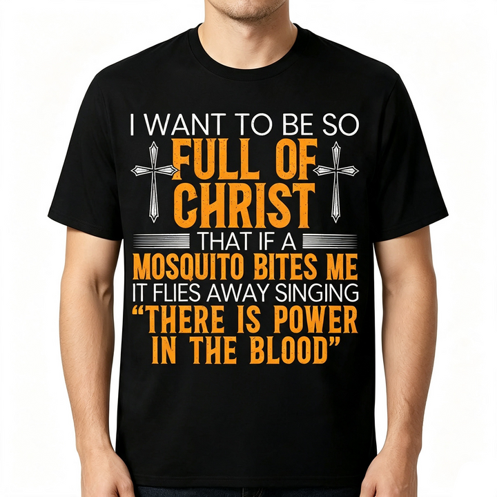 Humorous Religious Belief Print T‑Shirt