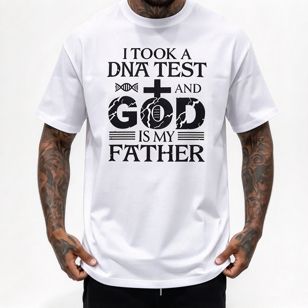 Retro DNA Cross Pattern T-Shirt