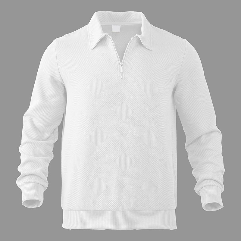Half-Zip Jacquard Polo Sweatshirt