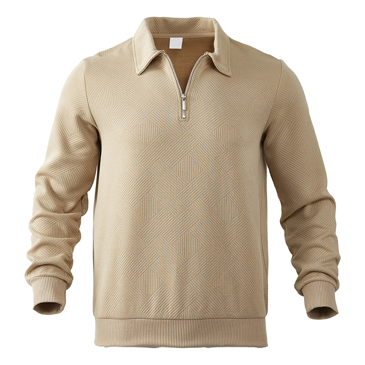 Half-Zip Jacquard Polo Sweatshirt