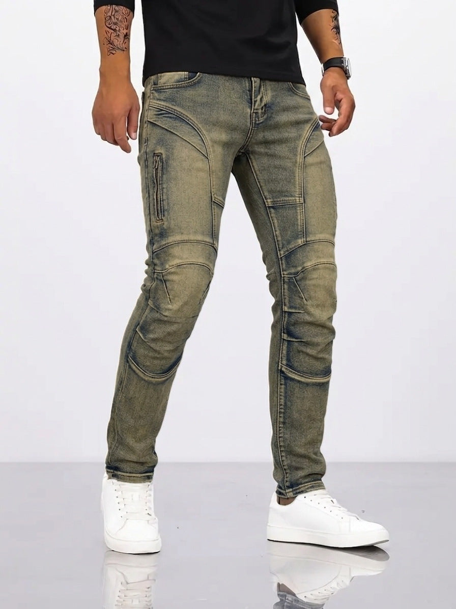 Stretch cycling shorts, rip-resistant motorcycle jeans