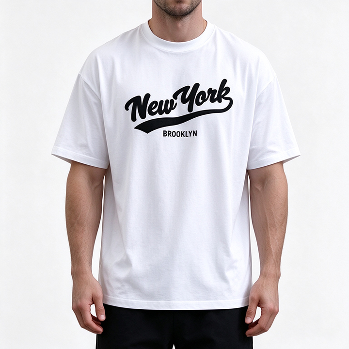 Mens Oversized Short Sleeve Print Tee