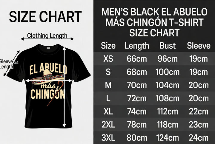 "El Abuelo Más Chingón" Retro Cotton Pattern T-shirt