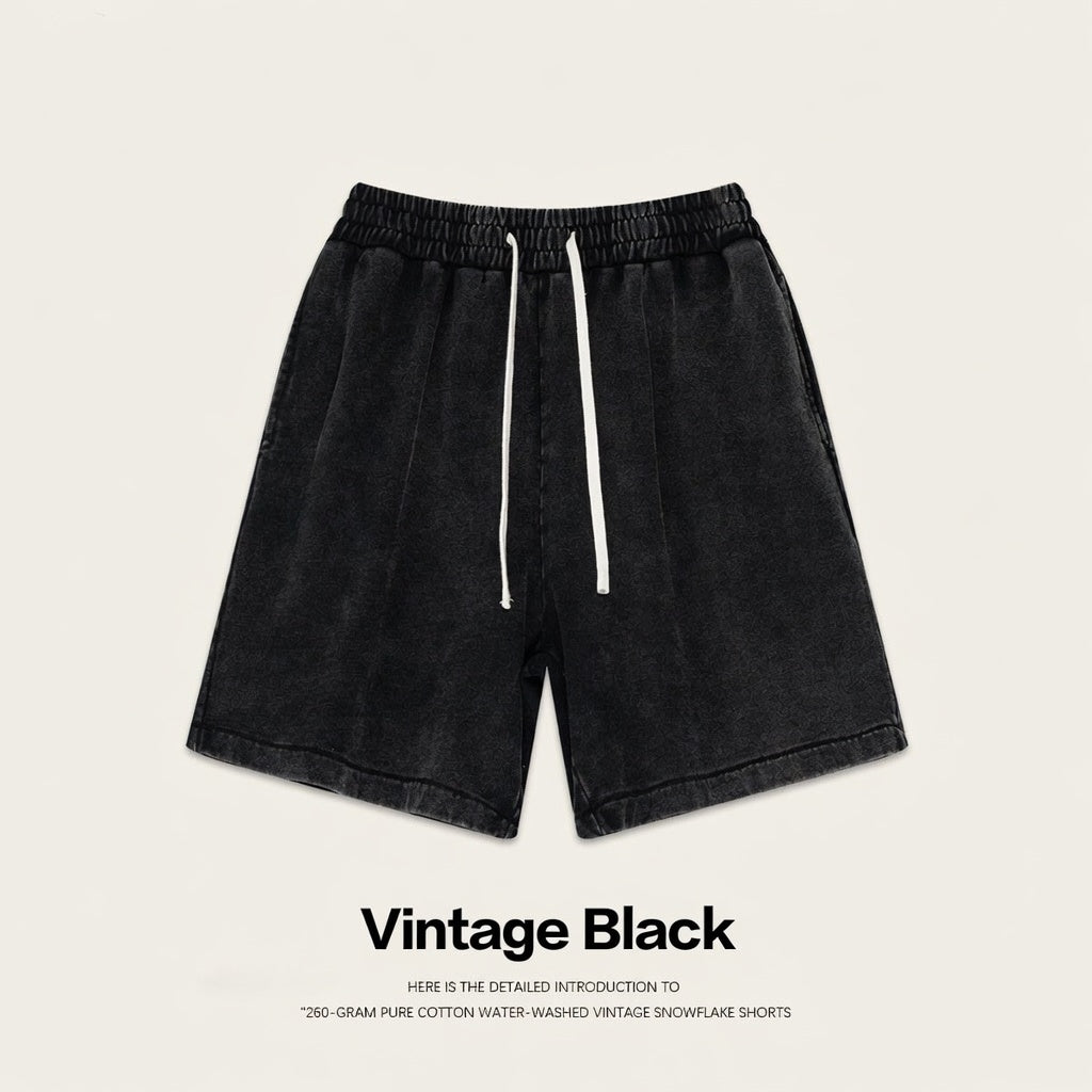 Men Women Vintage Pink Water-washed 100% Cotton Loose Casual Sports Summer Drawstring Shorts