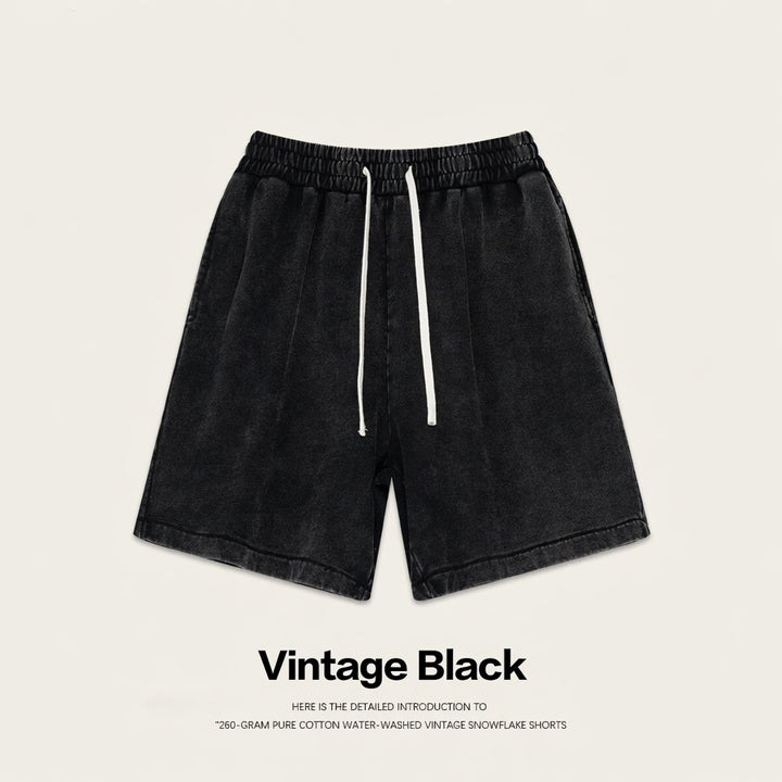 Men Women Vintage Pink Water-washed 100% Cotton Loose Casual Sports Summer Drawstring Shorts