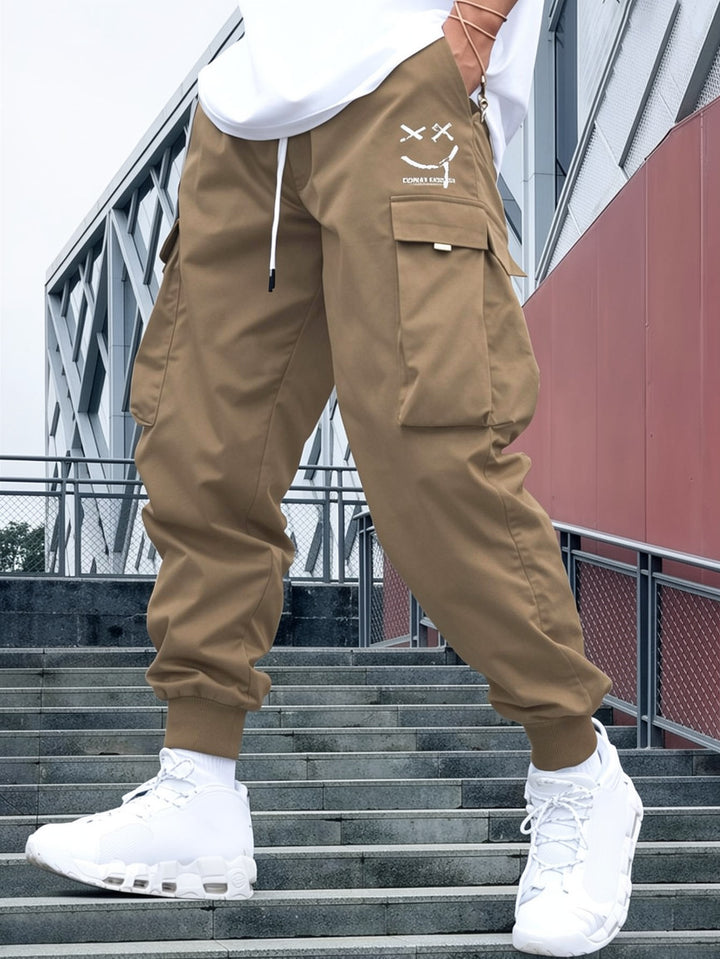 Summer washed and stylish straight-leg loose-fitting trousers