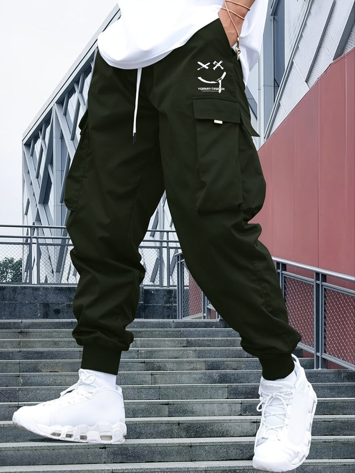 Summer washed and stylish straight-leg loose-fitting trousers
