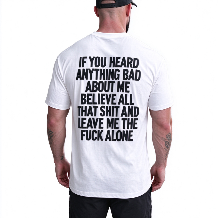 Back Statement Print Casual Streetwear Top