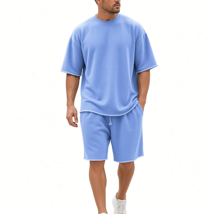 Men Oversized Short Tracksuit Set