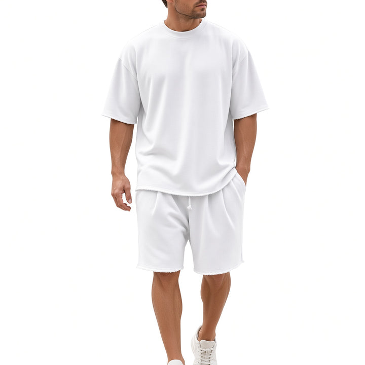 Men Oversized Short Tracksuit Set