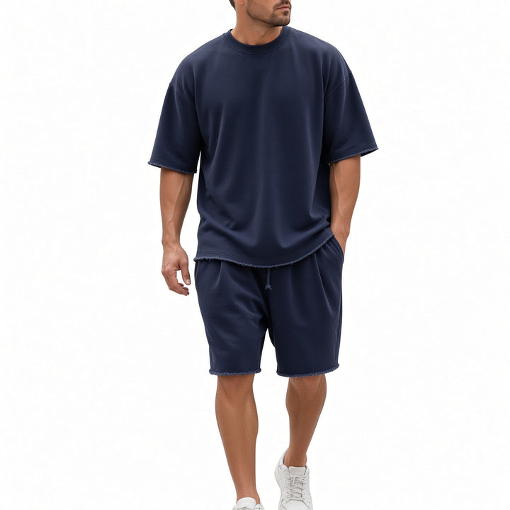 Men Oversized Short Tracksuit Set