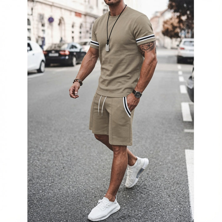 Men’s 2 Piece Outfit T-Shirt &amp; Shorts Set Casual Summer Loose Fit