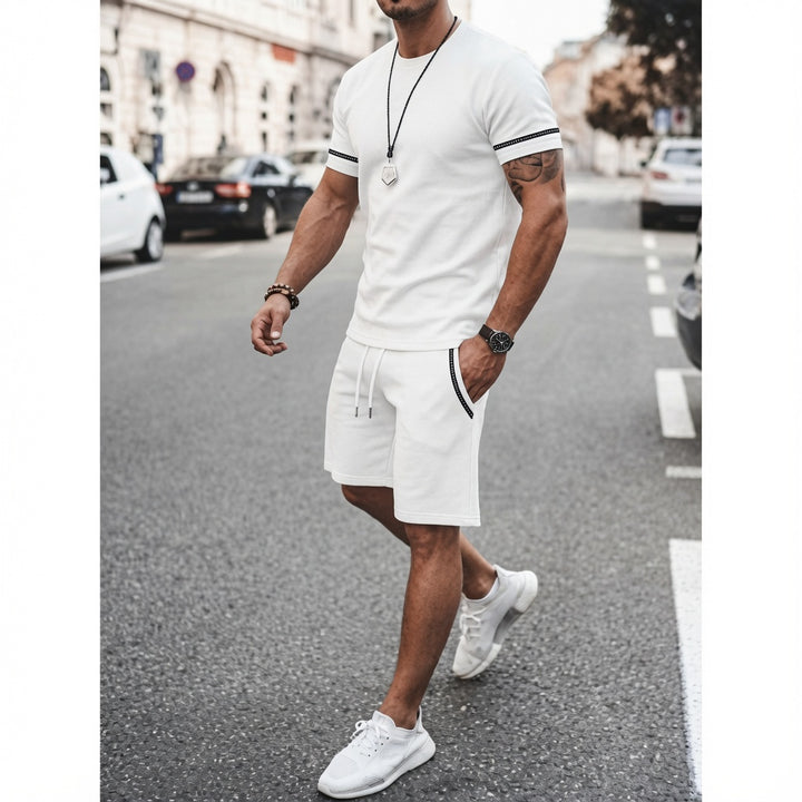 Men’s 2 Piece Outfit T-Shirt &amp; Shorts Set Casual Summer Loose Fit