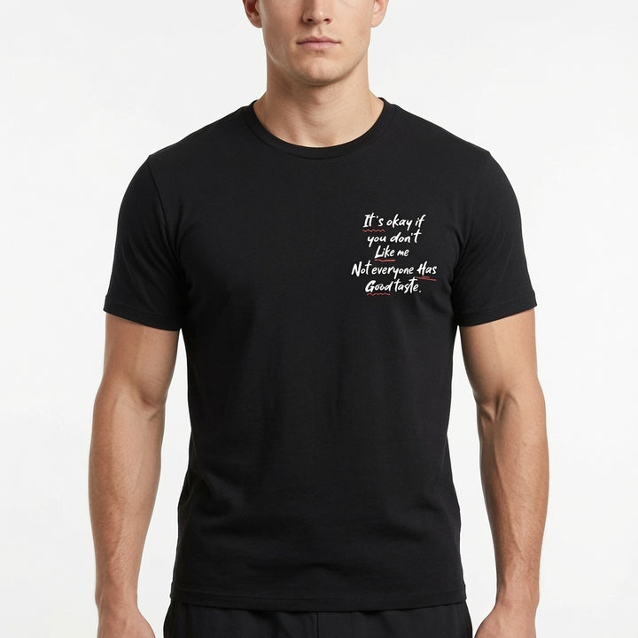 Fun retro satirical quote print casual crew neck short-sleeved T-shirt