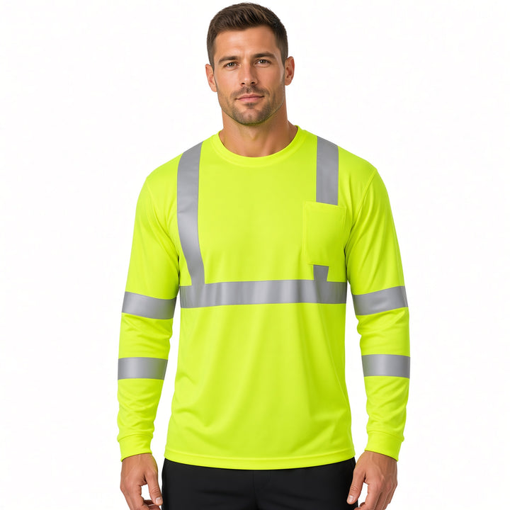 Hi‑Vis Reflective Cotton Safety Work T‑Shirt