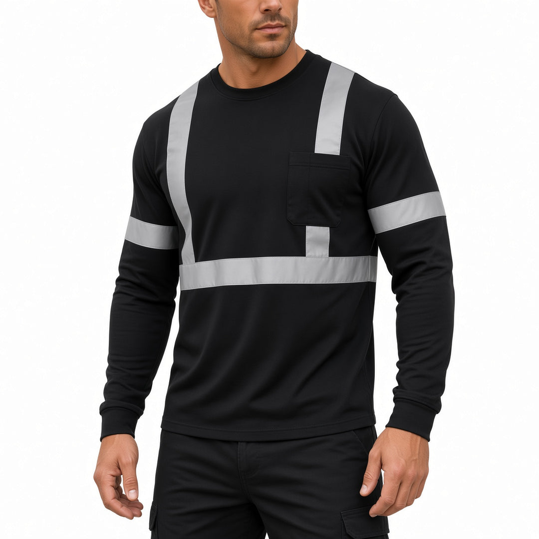 Hi‑Vis Reflective Cotton Safety Work T‑Shirt
