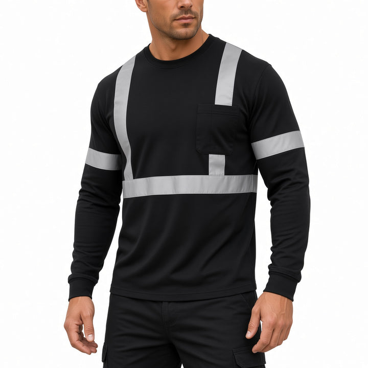 Hi‑Vis Reflective Cotton Safety Work T‑Shirt