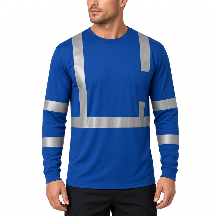 Hi‑Vis Reflective Cotton Safety Work T‑Shirt