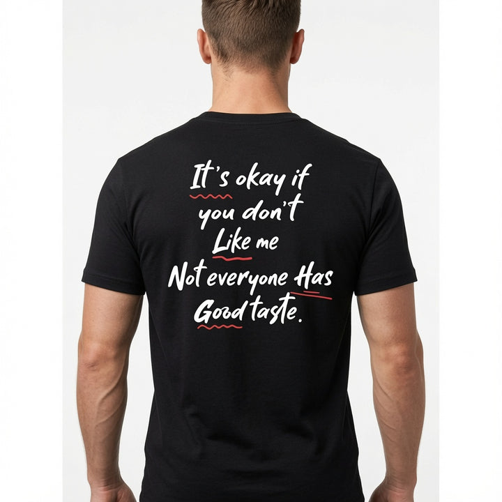 Fun retro satirical quote print casual crew neck short-sleeved T-shirt