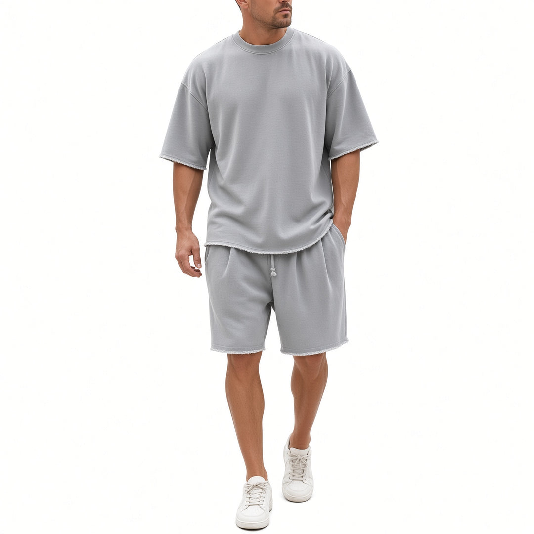 Men Oversized Short Tracksuit Set